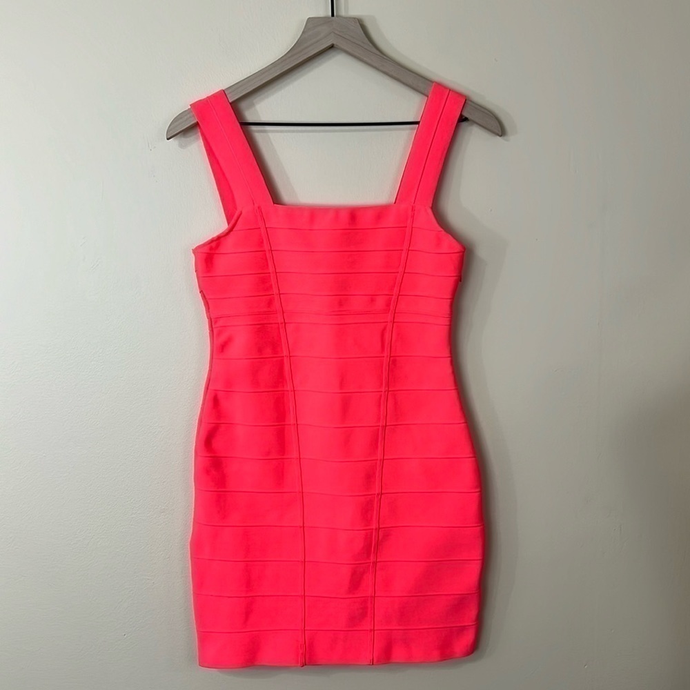 Bright pink bandage dress